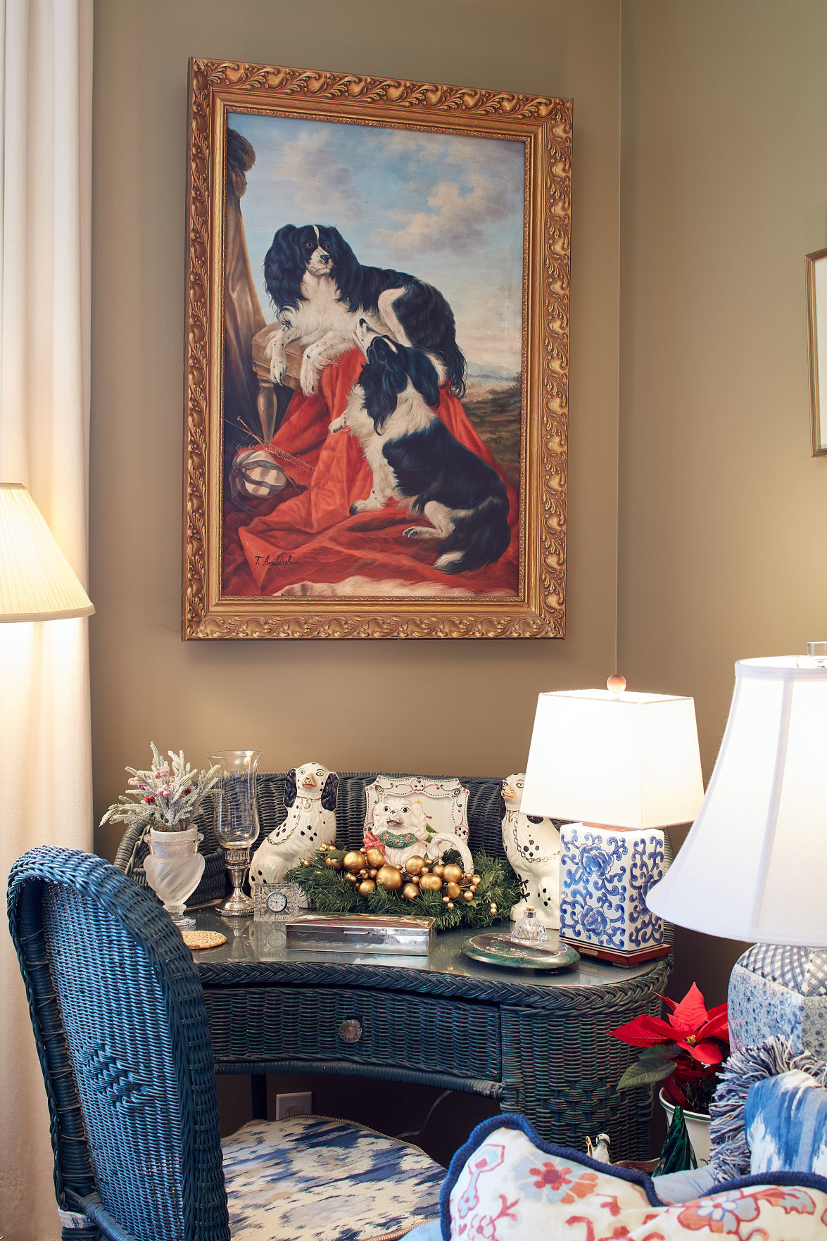 Toebben dogs in family room